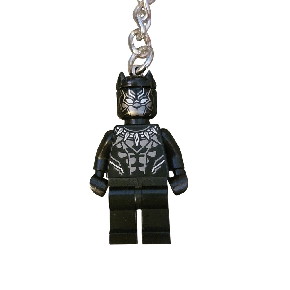 LEGO Black Panther Keychain Marvel Studios Unisex OS Black New 854189 T'Challa - Picture 3 of 6